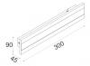 BANDA7 32W 3CCT 1000MM WHITE EXTERIOR WALL LIGHT IP65
